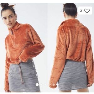 UO fleece cropped sweater